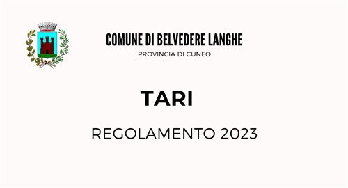 TARI - REGOLAMENTO 2023